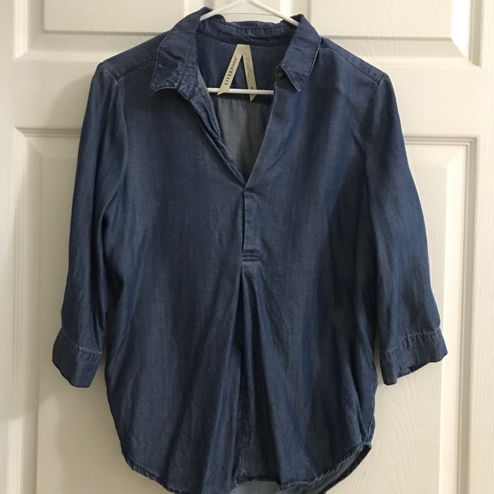 Denim-like Blouse